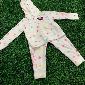 GAP Kids White Polka Dot Sweatsuit